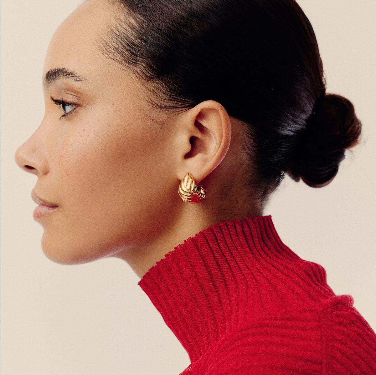 Rouje Lucia Dome Hoop Earrings